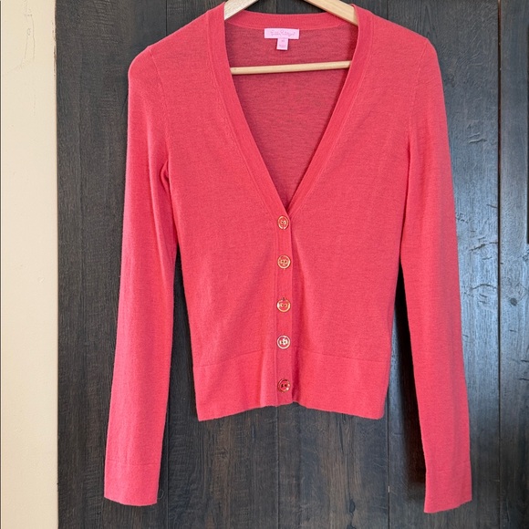 Lilly Pulitzer Sweaters - Lily Pulitzer Coral Button-Up Cardigan
